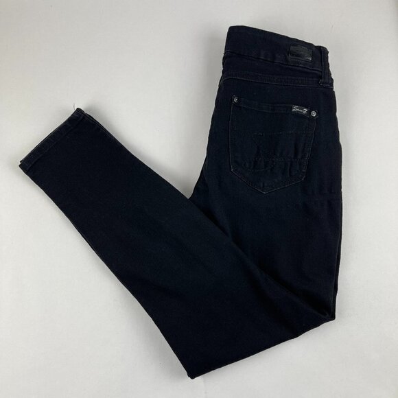 Seven7 Jeans Womens Size 8 Black Pockets - Picture 1 of 11